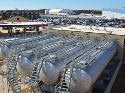 Bendel Tank & Heat Exchanger's Glycol Deicing Fluid Storage Installation at Georgia Airport